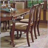 Steve Silver Harmony Fabric Dining Side Chair in Cherry