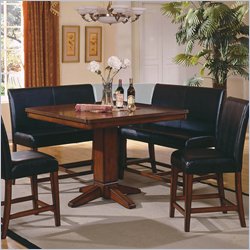 Steve Silver Plato 5 pc. Set (Table, 2 Corner Chairs & 2 Benches)