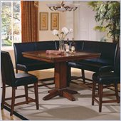 Steve Silver Plato 6 pc. Set (Table, 1 Corner Chair, 2 Benches & 2 Chairs)