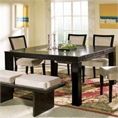 Steve Silver Company Movado Square Casual Dining Table in Merlot Finish