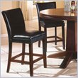 ADD TO YOUR SET: Steve Silver Company Serena Black Vinyl Counter Height Parson Chair