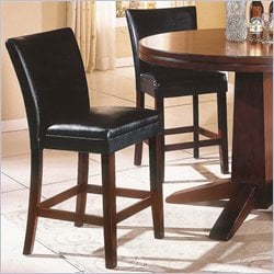 Steve Silver Serena Black Vinyl Counter Height Parson Chair
