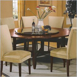 Steve Silver Avenue Round Casual Dining Table in Dark Rich Cherry Finish
