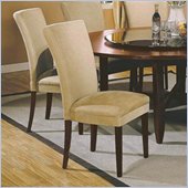 Steve Silver Sahara Fabric Dining Parson Chair in Cherry