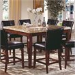 ADD TO YOUR SET: Steve Silver Company Montibello Counter Height  Marble Table in Rich Cherry