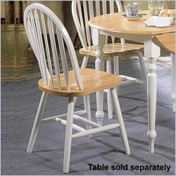 Steve Silver Atkins Arrowback Wood Dining Side Chair in White