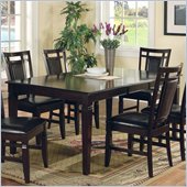 Steve Silver Deluca Casual Dining Table in Merlot Finish