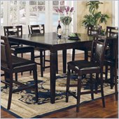 Steve Silver Company Deluca Square Counter Height Dining Table in Dark Merlot