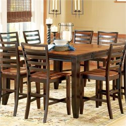 Steve Silver Abaco Counter Height Dining Table in Cherry and Mahogany Finish