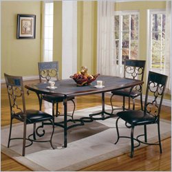Steve Silver Briarstone 5-Piece Dining Table Set in Cherry