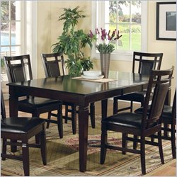 Steve Silver Deluca 5-Piece Dining Table Set in Dark Merlot