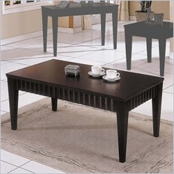 Steve Silver Burton Rectangular Wood Top Coffee Table in Espresso Best Price