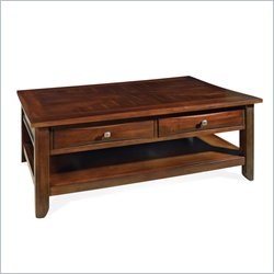 Steve Silver Charleston Rectangular Wood Top Coffee Table in Dark Cherry Best Price