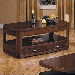 Steve Silver Isabelle Rectangular Wood Top Coffee Table in Cherry Finish