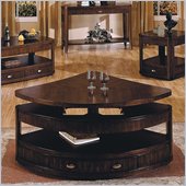 Steve Silver Isabelle Cherry Corner Wedge Lift-Top Coffee Table with Casters