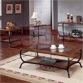 Steve Silver Company Loretta Oak Coffee Table And End Tables 3-Piece Set