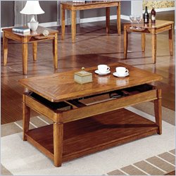 Steve Silver Manor Light Oak Coffee Table And End Table 3-Piece Set