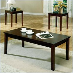 Steve Silver Morgan Merlot Coffee Table and End Table Set in Merlot Furniture Living Room Coffee Table Sets Steve Silver Company 224121