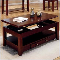 Steve Silver Nelson Rectangular Lift-Top Cherry or Oak Coffee Table with Casters Best Price