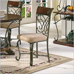 Steve Silver Sumatra Fabric Dining Side Chair in Cherry