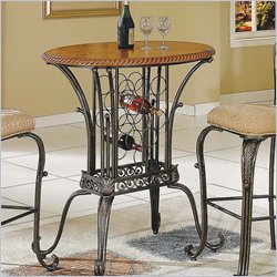 Steve Silver Sumatra 42H Round Pub Table in Oak