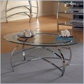 Steve Silver Reno Oval Glass Coffee Table