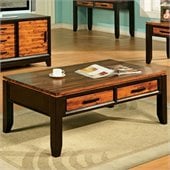Steve Silver Company Abaco Rectangular Wood Top Coffee Table in Espresso