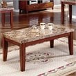ADD TO YOUR SET: Steve Silver Company Montibello Brown Rectangular Coffee Table with Marble Top
