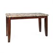 ADD TO YOUR SET: Steve Silver Company Montibello Marble Top Casual Dining Table in Cherry Finish