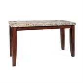 Steve Silver Montibello Marble Top Casual Dining Table in Cherry Finish