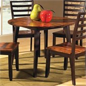 Steve Silver Company Abaco Double Drop Leaf Round Casual Dining Table in Acacia Finish