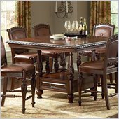 Steve Silver Antoinette Counter Height Storage Dining Table in Cherry Finish