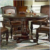 Steve Silver Antoinette Round Formal Dining Table in Distressed Cherry Finish