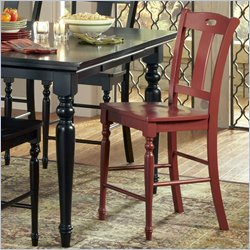 Steve Silver Barbados Casual Wood Counter Side Chair in Red Finish