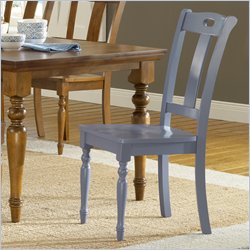 Steve Silver Barbados Wood Casual Side Chair in Blue Finish
