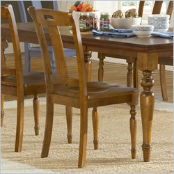 Steve Silver Barbados Wood Casual Side Chair in Honey Oak Finish