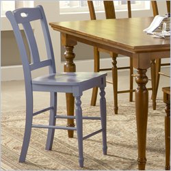 Steve Silver Barbados Casual Wood Counter Side Chair in Blue Finish