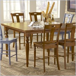 Steve Silver Barbados Counter Height Dining Table in Honey Oak Finish