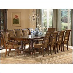 Steve Silver Sonoma Double Pedestal Table with Two 18 Inch Leaves