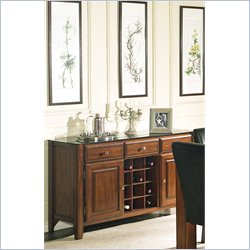 Steve Silver Onyx  Glass Top Server