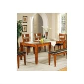 Steve Silver Company Mango Table with 18 Inch Butterfly Leaf in Light Oak