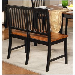 Steve Silver Branson Bench in Black/Cherry