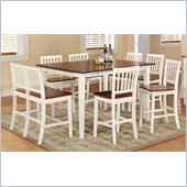 Steve Silver Branson Counter Table with 12 Inch Leaf in White/Oak