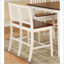 Steve Silver Branson Counter Bench in White/Oak