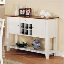 Steve Silver Branson Server in White/Oak