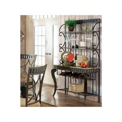 Steve Silver Hamlyn Marble Top Bakers Rack