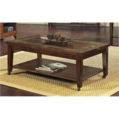 Steve Silver Company Davenport Slate Cocktail Table with Locking Casters