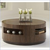 Steve Silver Orbit Cocktail Table with Casters in Zebra Veneer                                                          