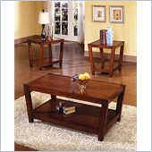 Steve Silver Theodore 3 Piece Coffee Table Set in Cherry                                            