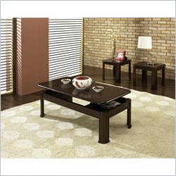 Steve Silver Nero 3 Piece Coffee Table Set in Espresso